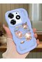 Simple Blue Silicone Phone Case Kitty Pattern Compatible with Tecno Spark 10 Pro Shockproof - 2