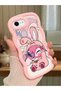 Simple Pink Silicone Phone Case Compatible with iPhone 7 Shockproof Cute Pattern - 2