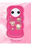 Simple Red Silicone Phone Case Kitty Pattern Compatible with Redmi A3 Pro Shockproof
