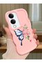 Simple Pink Silicone Phone Case Butterfly Pattern Shockproof Compatible with Y19S Gt 5g - 2