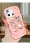 Simple Pink Silicone Phone Case Kitty Pattern Shockproof Compatible with Poco C55 - 2