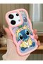 Shockproof Simple Pink Silicone Phone Case Stitch Pattern Compatible with Redmi Note 13 Pro 5g - 2