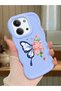 Simple Blue Silicone Phone Case Butterfly Pattern Compatible with Xiaomi Redmi 15C 4g Shockproof - 2