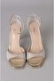 Choose y233t single strap stone heel shoe (heel height: 9.5cm) gold - 2