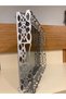 Tray Decorative Rectangular Model Cast Brass Smoked Mirror Color Matte Silver Size 40X30 cm - 6