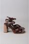 Seç 4173 genuine leather heel women's sandal (heel height: 9 cm) coffee - 4