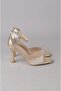 Choose y233t single strap stone heel shoe (heel height: 9.5cm) gold - 3