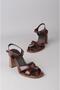 Seç 4173 genuine leather heel women's sandal (heel height: 9 cm) coffee - 6