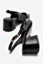 Women's Open-Back Pointed-Toe Heeled Sandals Black Yanki̇ - 4