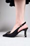 Veli̇ka Heel and Buckle Detailed Stiletto Black - 4