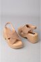 Seç 880015 genuine leather wedge heel sandal (heel: 7 cm, platform: 3 cm) mink suede - 7