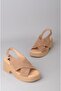Seç 880015 genuine leather wedge heel sandal (heel: 7 cm, platform: 3 cm) mink suede - 6