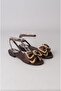 Seç M100 Buckle Satin Women's Sandals Brown - 5