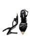 Women's Pointed Toe High Heeled Open Evening Dress Shoes with Stone Buckle 21220 - 4