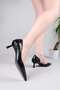 Belai̇t Slit-Cut Patent Leather Crocodile Stiletto Black - 4
