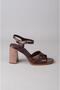 Seç 4173 genuine leather heel women's sandal (heel height: 9 cm) coffee