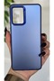 Samsung Galaxy A32 Compatible Blue Color Gradient Matte Silicone Case with Camera Frame Luxury Electro - 2