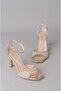Choose y233t single strap stone heel shoe (heel height: 9.5cm) gold - 5