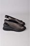 Seç 888853 Genuine Leather Padded Heel Sandals (Heel: 6cm) Black Silvery - 5