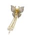 Figured Hair Clip with Zircon Stones and Pearl Detail - 4