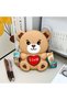 Girls and Boys Teddy Bear Figured Silicone Mini Crossbody Bag with Love Written on It