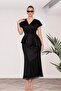 Elite Design Lace Detailed Blouse and Skirt Plus Size Women's Two Piece Set 8402 - 5
