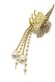 Figured Hair Clip with Zircon Stones and Pearl Detail - 3