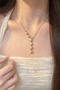Zircon Stone Starry Stargirl Y Necklace Steel Premium Design - 2
