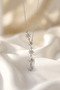Sparkling Starry Y Necklace with Zircon Stone Detail in Steel Design