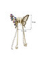 Colorful Crystal Stone and Pearl Dangle Hair Clip - 2