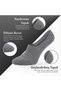 Pure Bamboo Women's Ballerina Socks Gray Melange Seamless Invisible Non-Slip Heel Silicone Premium 6-Piece Pack Softaura - 3