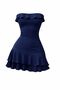Women's Skirt Flounce Strapless Mini Dress - 2