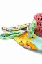 Pink Straw Detailed Colorful Ethnic Patterned Wide Brim Summer Hat - 2