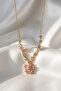 Lotus Flower Princess Violet Necklace with Dangle Premium Design - 2