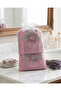Dowry Towel Set with Pearls in a Special Tulle Pouch - Set of 2 - Cherry
