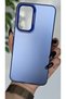 Samsung Galaxy A56 Compatible Blue Color Gradient Matte Silicone Case with Camera Frame Luxury Electro