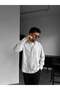 Men's Stand Collar Linen Look Shirt Half Button Long Sleeve Bohemian Shirt - Relaxed Fit Summer Slub Shirt - 2