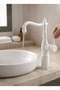Matte White Retro Bowl Sink Fixture White High Model Bathroom Fixture Special Design