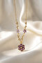 Lotus Flower Princess Violet Necklace with Dangle Premium Design