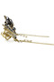 Hair Clip with Smoked Stone and Pearl Pendant - 5
