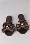 Seç M205 Buckle Satin Women's Slippers Brown - 3