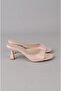 Seç Y268 Heelled Dressy Slippers (Heel Height:7 cm) Powder - 3