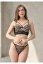 Sattens - Lace Leopard Print Bralette Bra Set