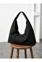 Black Fabric Tote Bag - Large Size - Waterproof Fabric - Women's Hand and Shoulder Bag - 3