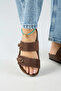 ®   Premium Gabi Genuine Leather Women's Daily Slippers with Double Belt Buckle - 3