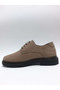 Genuine Leather Nubuck Sand Color Classic Lace-Up Casual Model Men's Shoes - 3