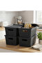 Multi-Purpose Organizer Storage Box with Lid 1 Piece Stylish and Decorative In-Cabinet Organizer Black 4 Liters - 3