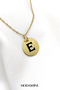 Letter E Necklace Gold Color Women's First Name Initial Necklace Stainless Steel Stylish Gift - 3