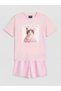 Lcw Kids Pink Printed Girl's Shorts Pajamas Set
