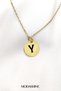 Letter Y Necklace Gold Color Women's First Name Initial Necklace Stainless Steel Stylish Gift - 2